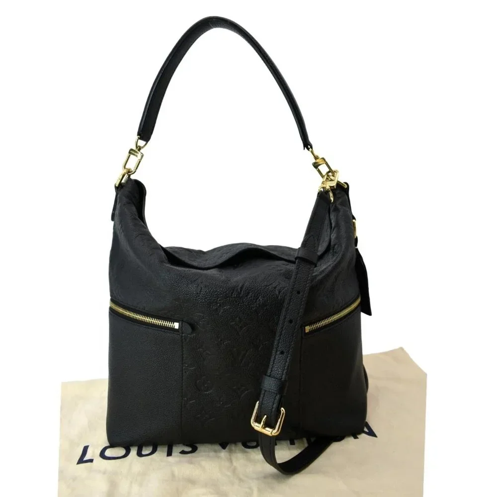 LOUIS VUITTON  Melie Empreinte Leather Hobo Shoulder Bag Black - Picture 3 of 12
